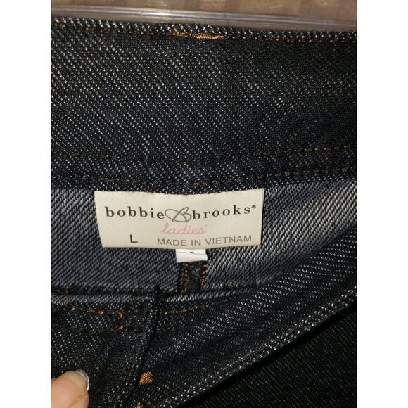 Women's Super Stretch Denim Capri Cropped Cuffed Pants Large - Picture 7 of 7